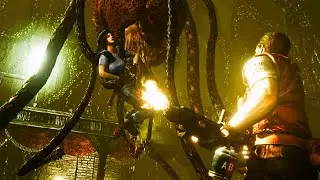 Resident Evil 1 Remaster Jill and Barry vs Plant 42 (4K HDR)
