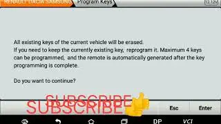 KWID RXT MODEL 2018 KEY PROGRAMMING DP5 TOOL