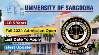 Admission in Law at UOS | LLB admissions 2024| Admissions & LAT test Date| University Of Sargodha