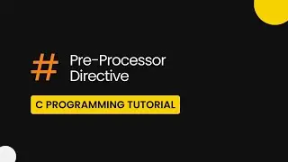 Preprocessor directives in c | c programming tutorial | #cprogramming #programming #preprocessor