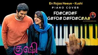 En Rojaa Neeye - Kushi Song Piano Cover with NOTES | AJ Shangarjan | AJS