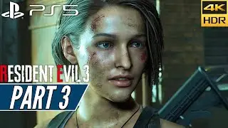 RESIDENT EVIL 3 REMAKE (PS5) Walkthrough Gameplay PART 3 [4K 60FPS HDR] - No Commentary