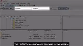 Filezilla - Using Quickconnect