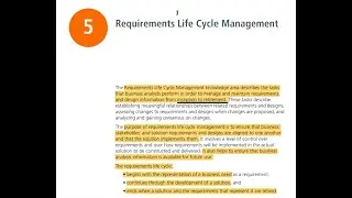 BABOK Study Group Session 4 Clip - Requirements Life Cycle Management