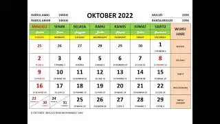 kalender bulan oktober 2022