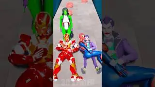 Kiss Run: iron Man vs Joker In Barry Prison #spiderman #gta