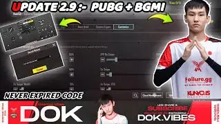 UPDATE 2.9 | 4MV DOK SENSITIVITY | DOK SENSITIVITY CODE | DOK CONTROL CODE | PUBG/BGMI