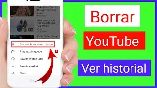 Cómo eliminar el historial de reproducciones de YouTube ||Eliminar el historial de búsqueda de