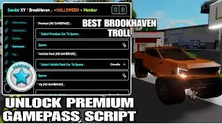 Brookhaven Script Premium Unlock Gamepass Admin | ROBLOX SCRIPT