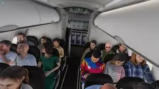 GSX 3 PRO passengers in the cabin of an Airbus A320 Fenix