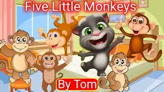 Five Little Monkeys Jumping On The Bed | Tom Nursery Rhymes 🐒