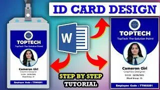 How to make ID Card Design in MS Word | Employee ID Card | ID Card Design Step-by-Step Tutorial