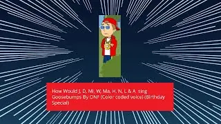 How Would J, D, Mi, W, Ma, H, N, L & A  sing Goosebumps By ONF (Color coded voice) (BS)