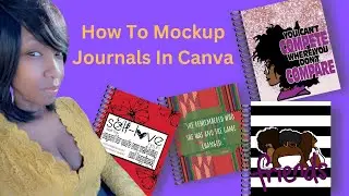 How to mockup journals in Canva #canvatutorial #canva