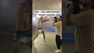 I destroyed my camera filming a POV for a boxing cinematic video #filmmaking #videography #boxer