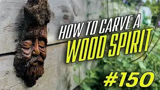 How to Carve a Wood Spirit #150 | Crooked Chisel TV | Learn to Carve | ONE KNIFE