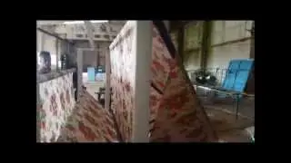 Машина для перемотки ткани  Машина для развертывания материала, сложенного в два раза