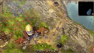 Settlers II: Map 7 The Plateau of the Dragon (Gameplay no commentary)