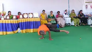 Yoga asanas @5th National Masters Athletic Championship - 2024, Gachibowli Stadium