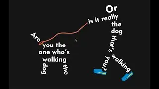 typography design about dog with man