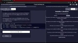Learn Advanced Array Methods by Building a Statistics Calculator