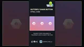 Social Share Button using Html Css 🦋 