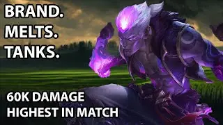 Using Brand to Melt Enemy Tanks to Victory - Brand Support Gameplay in Plat 4 - League of Legends