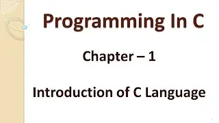 C Language | Chapter - 1