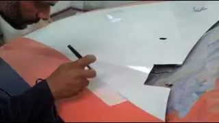Car spray painted, Air brush, Demasking, Clear coat, by rahgsa0509.