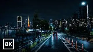 Tokyo Night Drive: From Roppongi to Toyosu / 8K 60fps HDR / Soft Lofi Beats