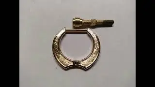 Делаю золотые концевики и замок с гравировкой.