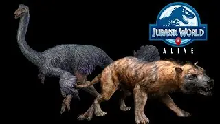 Струтиомим и Мегистотерий Jurassic World Alive Struthiomimus & Megistotherium