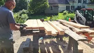 Norwood HD36v2 finishing up the shed wood for Chip and putting 1500 bd ft on the Stellicut band.