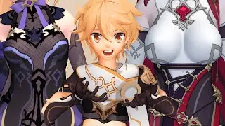 How Aether lost his harem | MMD meme animation | Genshin Impact - Kaeya, Fischl, Rosaria
