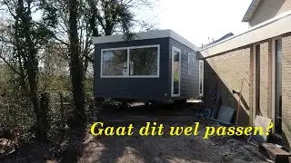 Het huisje in de tuin staat! Chalet woning én hoe dit geplaatst is!