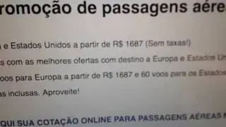Promoção - passagens aéreas com desconto - voos internacionais e nacionais