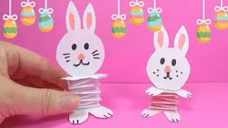 Bouncing Paper Bunny | Easy Easter Bunny Craft