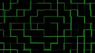 Abstract Green Neon Cube Background Video, blinking Motion Background Loop | Free Stock Footage
