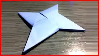 How to make out of paper сюрикен origami with own hands without glue of video