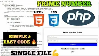 Write a Program to Accept Two Numbers n1 & n2 using HTML Form & Display the Prime Numbers Using PHP