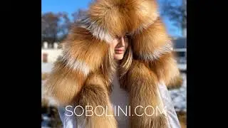 Лиса Gold Fox, видео эксклюзивная белая парка с рыжим мехом