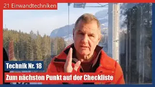 Zum nächsten Punkt auf der Checkliste - Einwandtechnik Nr. 18