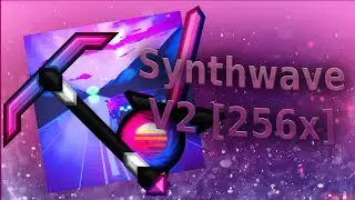 Synthwave V2 [256x] + 5 recolors MCBE PvP Texture Pack (1.21+) 20% FPS Peaceful Best PVP Pack ever?