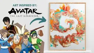 Avatar: The Last Airbender Fluid Art Series | Abstract Acrylic Pour Fan Art