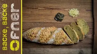 Steirisches Kernöl Baguette mit Käse überbacken | Backe backe Ofner