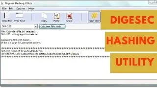 Digesec Hashing Utility: computer / engineering software - tutorial by TechyV