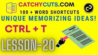 Easy Word keyboard shortcuts Memorizing Ideas !. Ctrl + T, Hanging Indent