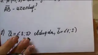 9 sinif ksq 7 vektorlar movzusu riyaziyyat