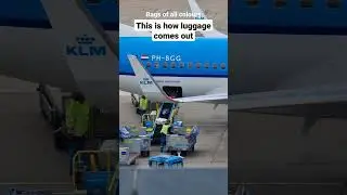 KLM baggage handling, luggage 🧳in KLM Boeing 737 flight ✈️ 