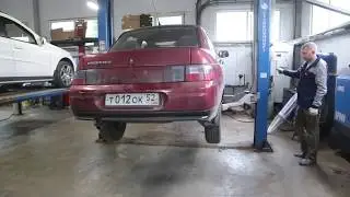 Замена глушителя и резонатора на автомобиль ВАЗ 21102